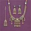 Antique Classic Necklace Set With Matte Gold Plating