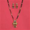 Antique Classic Mangalsutra With Matte Gold Plating