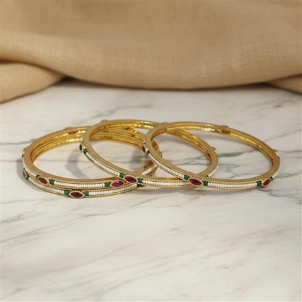 Antique Moti Bangles With Gold Plating