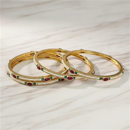 Antique Moti Bangles With Gold Plating
