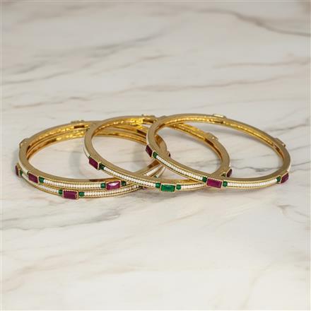 Antique Moti Bangles With Gold Plating