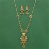 Antique Classic Pendant Set With Matte Gold Plating