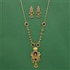 Antique Classic Pendant Set With Matte Gold Plating
