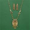 Antique Classic Pendant Set With Matte Gold Plating
