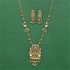 Antique Classic Pendant Set With Matte Gold Plating