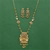 Antique Classic Pendant Set With Matte Gold Plating