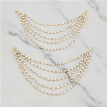 Antique Moti Ear Chain With Gold Plating