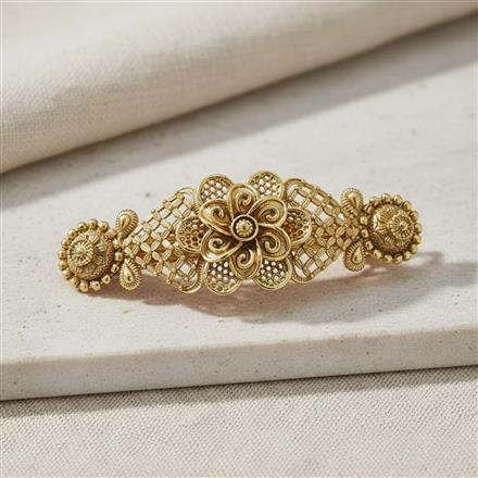 Antique Plain Gold Hair Clip With Gold Plating