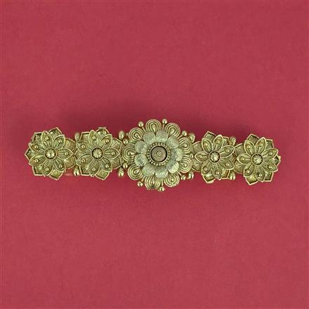 Antique Plain Gold Hair Clip With Gold Plating