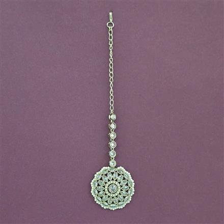 Antique Moti Tikka With Mehndi Plating