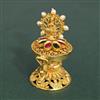 Antique South Indian Sindoor Box With Gold Plating