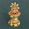 Antique South Indian Sindoor Box With Gold Plating