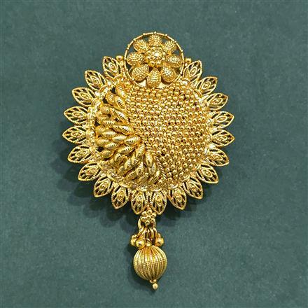 Antique Plain Gold Brooch With Gold Plating