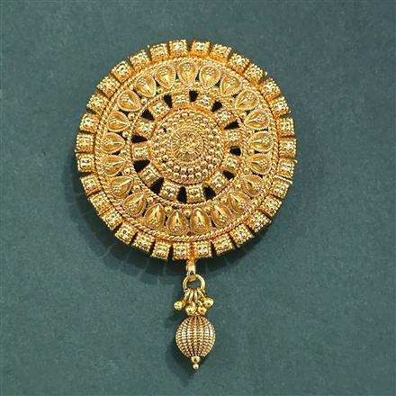 Antique Plain Gold Hair Brooch With Gold Plating