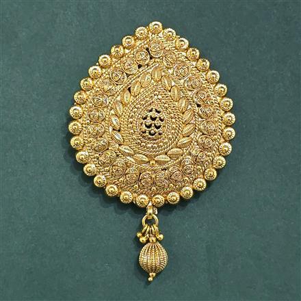 Antique Plain Gold Hair Brooch With Gold Plating