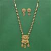 Antique Classic Pendant Set With Matte Gold Plating