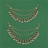 Antique Moti Ear Chain With Mehndi Plating