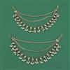 Antique Moti Ear Chain With Mehndi Plating