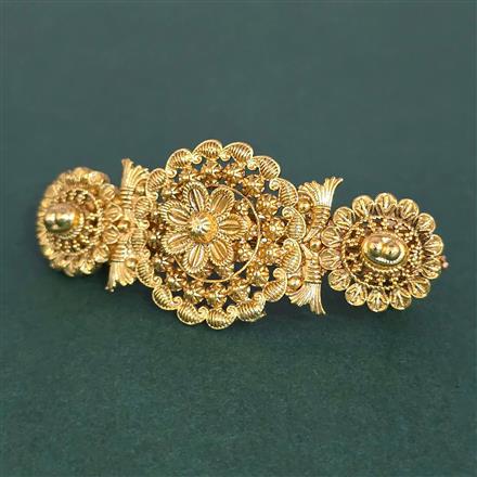 Antique Plain Gold Hair Clip With Gold Plating