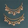 Antique Moti Ear Chain With Gold Plating