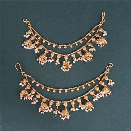 Antique Moti Ear Chain With Gold Plating