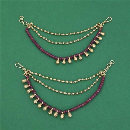 Antique Classic Ear Chain With Matte Gold Plating