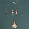 Antique Moti Pendant Set With Gold Plating