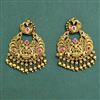 Antique South Indian Earring With Matte Gold Plating