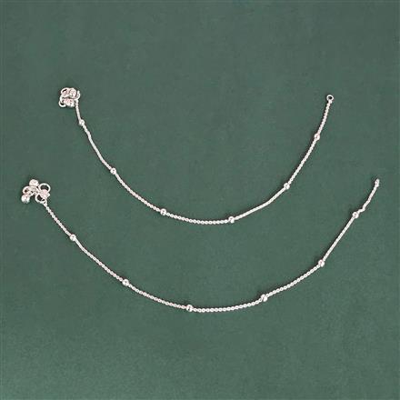 Antique Delicate Payal With Rhodium Plating