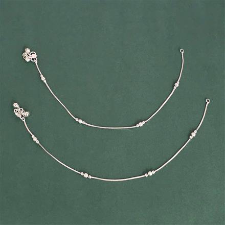 Antique Delicate Payal With Rhodium Plating