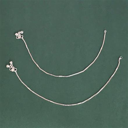 Antique Delicate Payal With Rhodium Plating