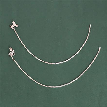 Antique Delicate Payal With Rhodium Plating