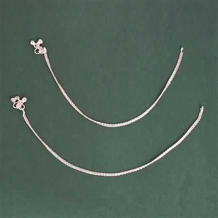 Antique Delicate Payal With Rhodium Plating