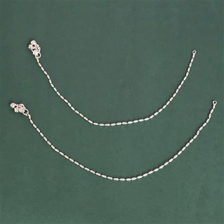 Antique Delicate Payal With Rhodium Plating