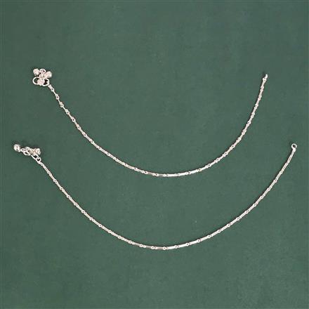 Antique Delicate Payal With Rhodium Plating