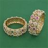 Antique Openable Bangles With Matte Gold Plating