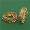 Antique Moti Bangles With Matte Gold Plating