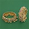 Antique Moti Bangles With Matte Gold Plating