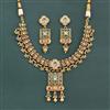 Antique Moti Necklace With Matte Gold Plating