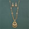 Antique Moti Necklace With Matte Gold Plating