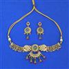 Antique Choker Necklace With Matte Gold Plating