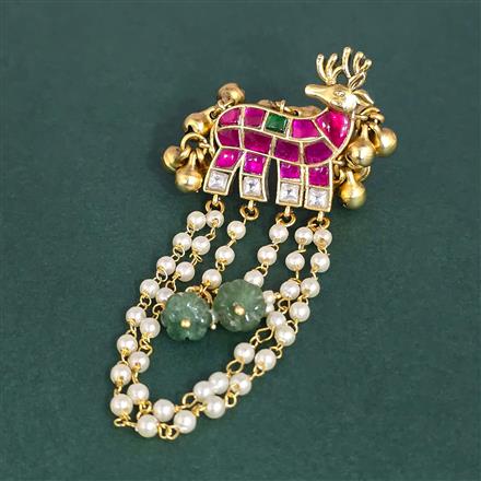 Antique Adjustable Ring With Matte Gold Plating