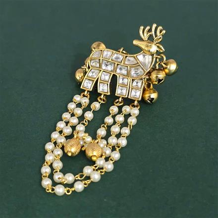 Antique Adjustable Ring With Matte Gold Plating