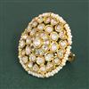 Antique Adjustable Ring With Matte Gold Plating