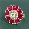 Antique Adjustable Ring With Matte Gold Plating