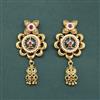 Antique Moti Earring With Matte Gold Plating