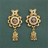 Antique Moti Earring With Matte Gold Plating