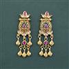Antique Classic Earring With Matte Gold Plating
