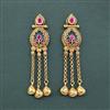 Antique Classic Earring With Matte Gold Plating