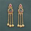 Antique Classic Earring With Matte Gold Plating